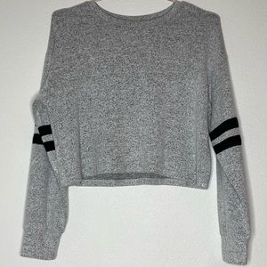 Gray Crop Top Super Soft Sweater